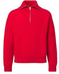 Jil Sander - Wool Half-Zip Sweater - Lyst