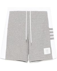 Thom Browne - Mid-Rise Drawstring Track Shorts - Lyst