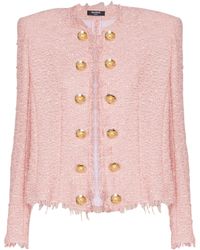 Balmain - Tweed Sequinned Blazer - Lyst