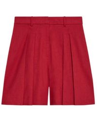 Theory - Pleated Front Shorts - Lyst