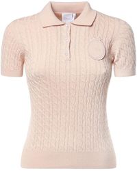 Dior - Cable-Knit Polo Knitted Top - Lyst