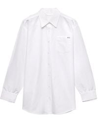 Prada - Long-Sleeved Button-Up Shirt - Lyst