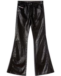 DIESEL - Damiano David Coated Flared Jeans - Lyst