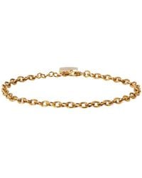 Saint Laurent - Twisted Pattern Oval Delicate Chain Bracelet - Lyst
