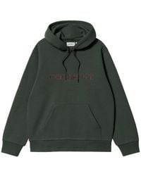 Carhartt - Logo Embroidered Drawstring Hoodie - Lyst
