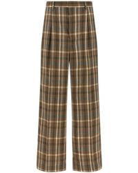 AURALEE - Super 130's Wool Plaid Casual Pants - Lyst