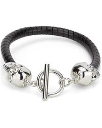 McQueen - T-Bar Skull Bracelet - Lyst