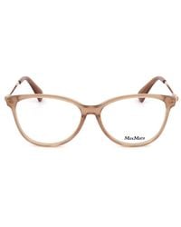 Max Mara - Round Frame Glasses - Lyst