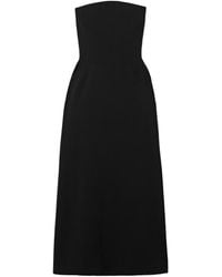 Kallmeyer - Strapless Crepe Midi Dress - Lyst