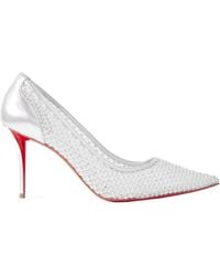Christian Louboutin - Apostropha 80 Crystal-Embellished Mesh Pumps - Lyst