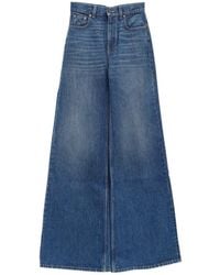 Chloé - Chloé Logo Patch Flared Jeans - Lyst