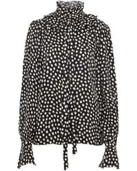 Chloé - Silk Shirt With Polka Dot Pattern - Lyst
