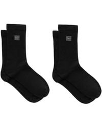 TOTEME - Two Pairs Of Embroidered Ribbed Blend Socks - Lyst