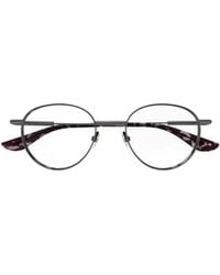 McQueen - Eyewear Round Frame Glasses - Lyst