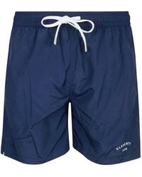 Eleventy - Club Drawstring Swim Shorts - Lyst