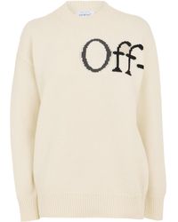Off-White c/o Virgil Abloh - Logo Crew Neck Jumper - Lyst