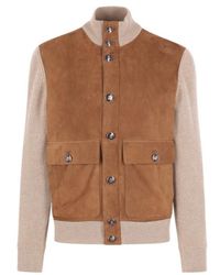 Brunello Cucinelli - Leather Bomber Jacket - Lyst