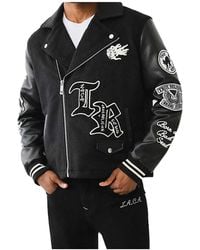 TRUE RELIGION Property Of None Biker Jacket in Black for Men