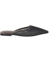 Brunello Cucinelli - Square Toe Net-Embroidery Mules - Lyst