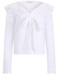 Philosophy Di Lorenzo Serafini - Scalloped Bow Cropped Top - Lyst