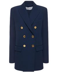 Michael Kors - Double-Breasted Gabardine Blazer - Lyst