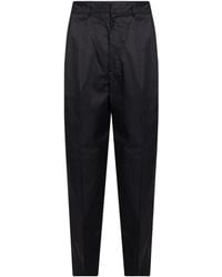 Emporio Armani - Pleat-Detailed Mid-Rise Straight-Leg Trousers - Lyst