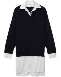 Stella McCartney - Crew-Neck Sweater Shirt Midi Dress - Lyst