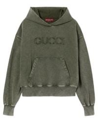 Gucci - Embroidered Cotton Jersey Hooded Sweatshirt - Lyst