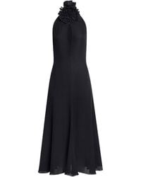 Alaïa - Alaïa High-Neck Sleeveless Midi Dress - Lyst