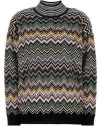 Missoni - Zig-Zag Pattern Turtleneck Jumper - Lyst