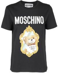 Moschino - Teddy-Logo Print Organic Cotton T-Shirt - Lyst