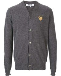 COMME DES GARÇONS PLAY - Embroidered Logo Cardigan - Lyst