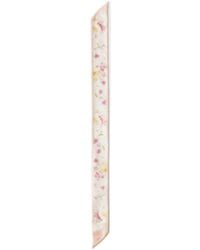 Prada - Printed Silk Twill Skinny Scarf - Lyst