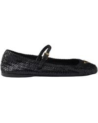 Prada - Triangle-Logo Ballerines - Lyst