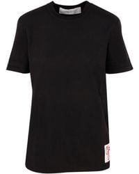 Golden Goose - Logo Patch Distressed T-Shirt - Lyst