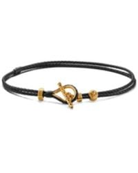 Versace - Greca Braided Leather Necklace - Lyst