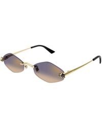 Cartier - Rimless Geometric Sunglasses - Lyst