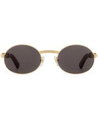 Cartier - Giverny Oval Frame Sunglasses - Lyst
