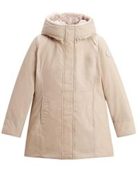 Woolrich - Faux Fur Hooded Jacket - Lyst