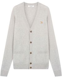 Maison Kitsuné - Maison Kitsuné Fox Patch Knitted Cardigan - Lyst