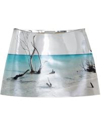 Prada - High-Shine A-Line Mini Skirt - Lyst