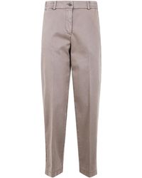 Seventy - Elastic-Waistband Cotton Trousers - Lyst