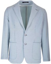 Tagliatore - Long-Sleeved Vertical Striped Suit Coat - Lyst