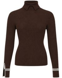 D.exterior - Collared Embellished Knitted Sweater - Lyst
