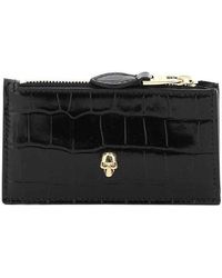 McQueen - Skull Zipped Cardholder - Lyst