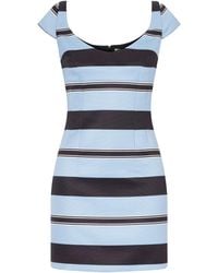 Emilia Wickstead - Eloise Striped Taffeta-Faille Mini Dress - Lyst