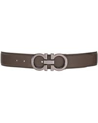 Ferragamo - Ferragamo Gancini Reversible Buckle Belt - Lyst