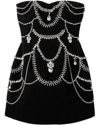 Jonathan Simkhai - Arta Strapless Crystal-Embellished Cady Mini Dress - Lyst