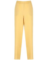 Fabiana Filippi - Elasticated Waistband Straight Crepe Trousers - Lyst