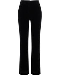 Patrizia Pepe - Straight-Leg Stretch-Velvet Trousers - Lyst
